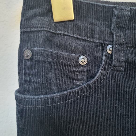 St Johns Bay Black Corduroy Pants Straight Leg Women Size 4 Fall Winter Casual - Picture 5 of 10